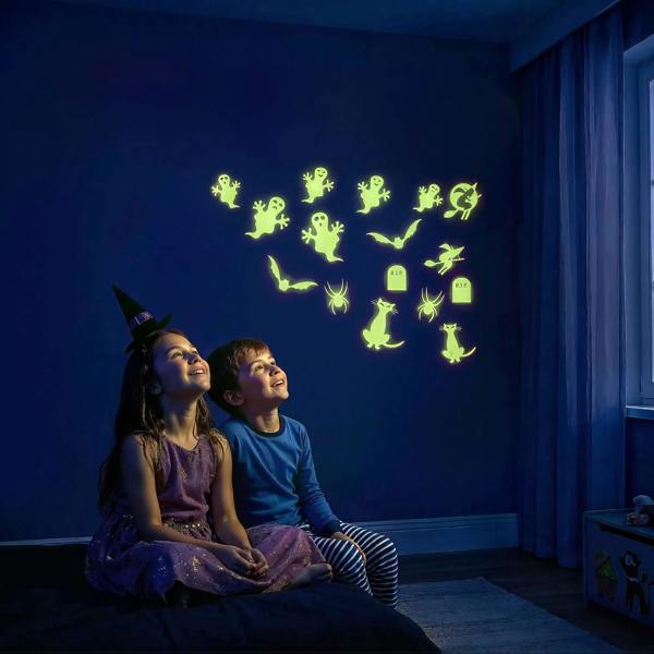 4M Glow in the Dark Halloween Decorations | Wall Stickers for Kids' Bedroom