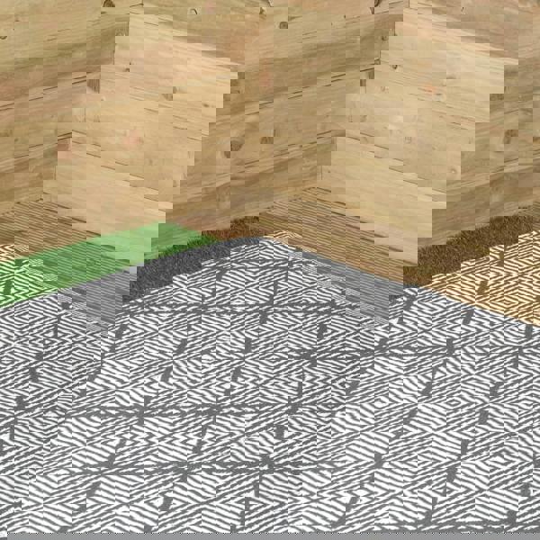 Samuel Alexander 1.5m x 2.1m Alexandria Large Outdoor Alfresco Patio Rug Mat in Grey