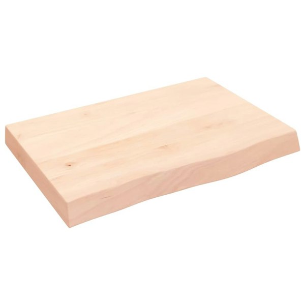 Berkfield Wall Shelf 60x40x6 cm Untreated Solid Wood Oak