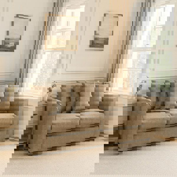 Furnishings For Less Fern Keira Fabric 3 Seater Sofa