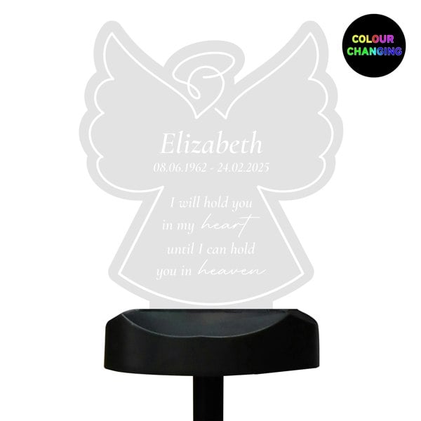 Personalised Memento Company Personalised Angel Memorial Outdoor Solar Light