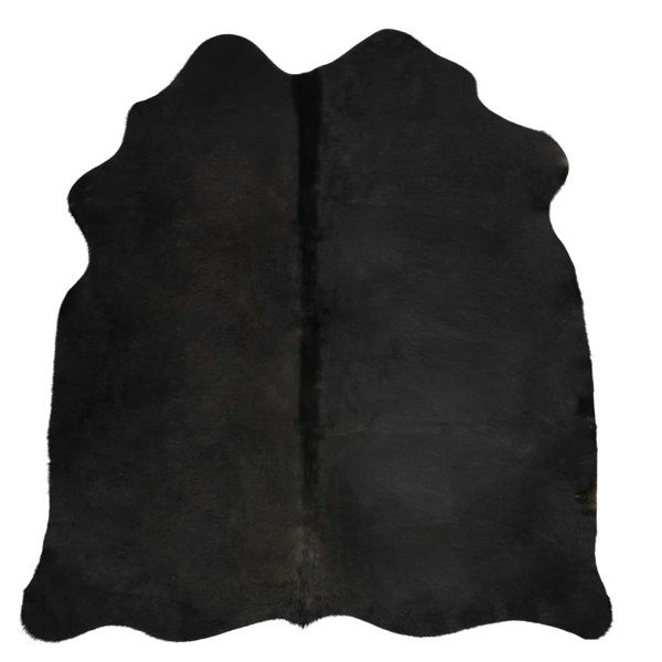 Berkfield Real Cow Hide Rug Black 150x170 cm