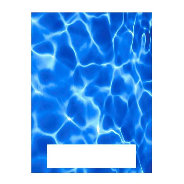 HydroKidz Swimming blue ripple notebook cover with 8 certificate holders