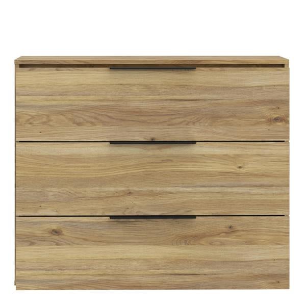 Orkney 3 Drawer Chest in Mauvella Oak