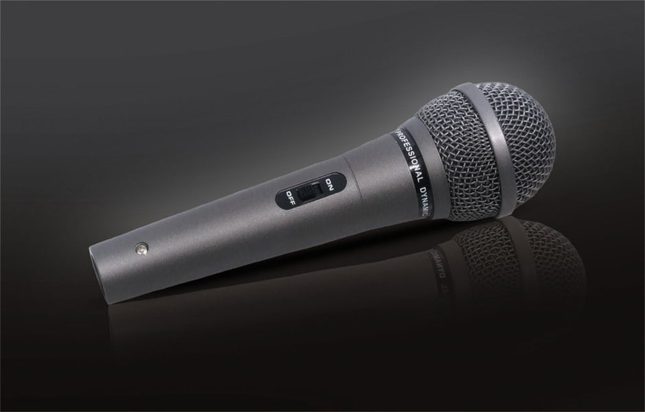 Mr Entertainer SoundLAB Dynamic Handheld Microphone 600 Ohm Gun Metal