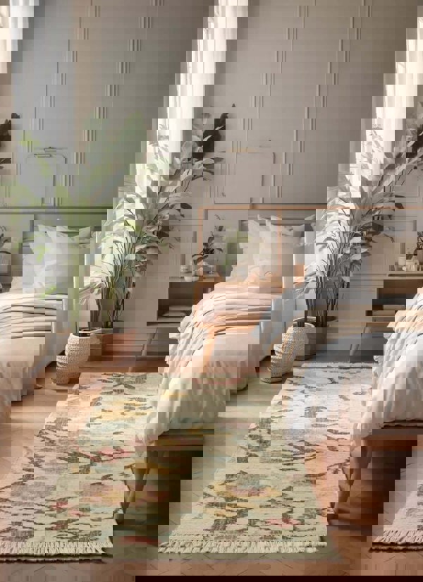 The Rugs Roya Afghan Kelim Rug Violette – Floral Design