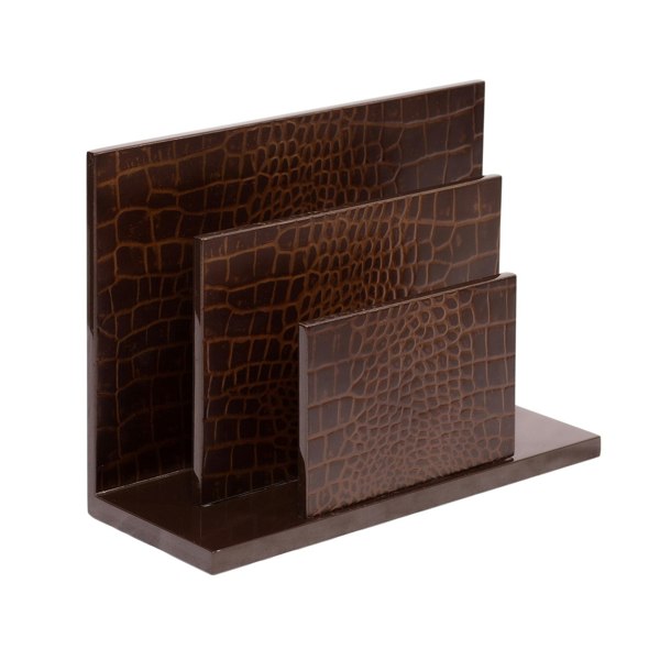 Chelsea Letter Holder - Luxury Vintage Croc