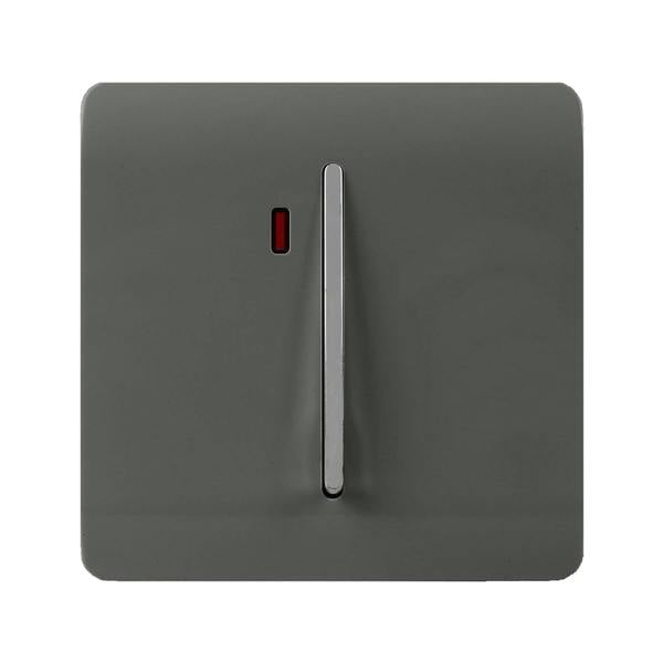 Trendi Switch 1 Gang 20 Amp Heavy Duty Rocker Switch in Charcoal Grey