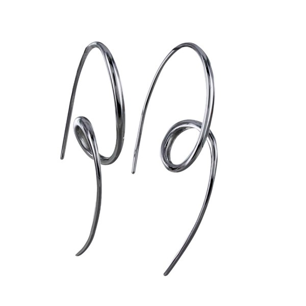 Sterling Silver Loop The Loop Earrings - Reeves & Reeves