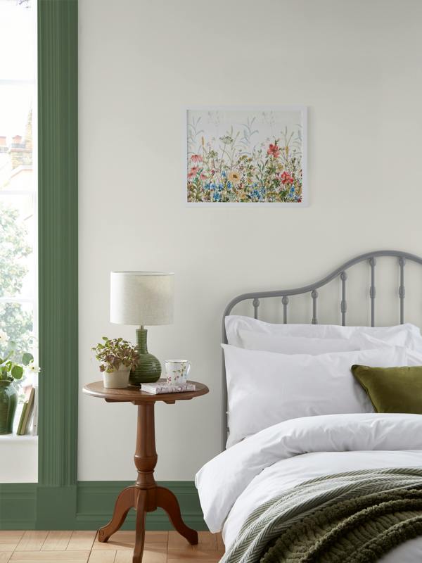 Laura Ashley Poppy Meadow Print in a White Frame