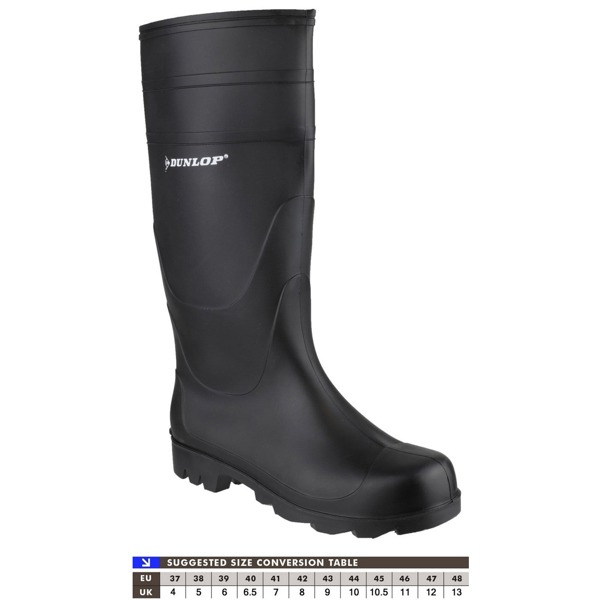 Dunlop Universal PVC Welly / Mens Wellington Boots - Black