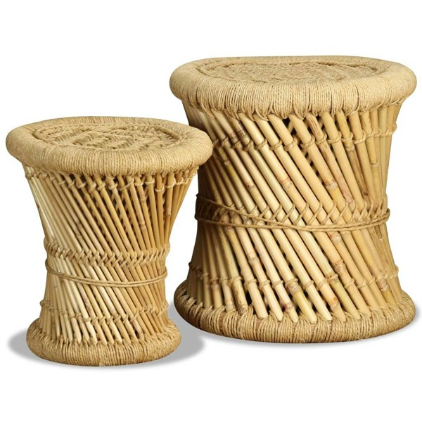 Berkfield Stools 2 pcs Bamboo and Jute