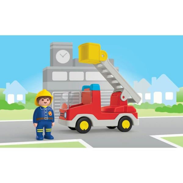 Playmobil JUNIOR: Ladder Unit Fire Truck - 71683 Playset