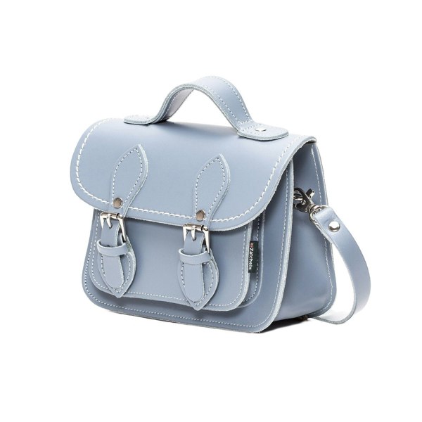 Zatchels Handmade Leather Micro Satchel - Lilac Grey