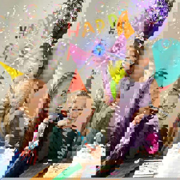 deAO Toys Bubble Machine for Kids Princess Bubble Wand Blower with Musical & Light Up