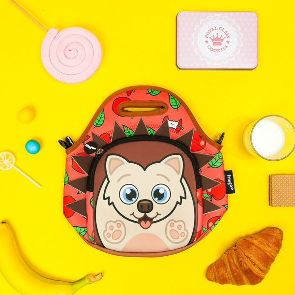Fringoo Kids Thermal Insulated Cooler Lunch Bag with Zipped Pocket & Shoulder Strap for School or Nursery