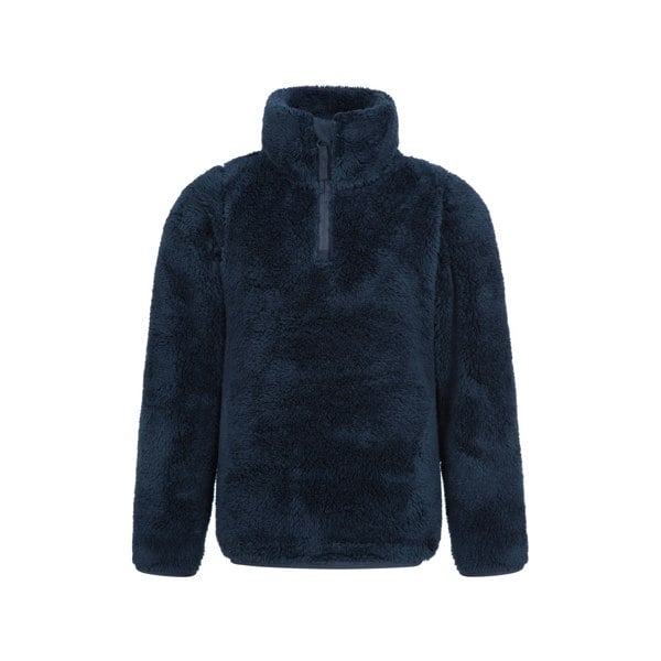 Mountain Warehouse Childrens/Kids Teddy Half Zip Fleece Top - Navy