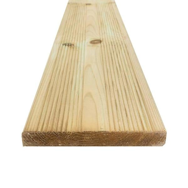 Snowdon Timber Treated Reject Extra-Wide Decking Board (T) 27mm (W) 145mm (L) 2.4m - Pack of 8