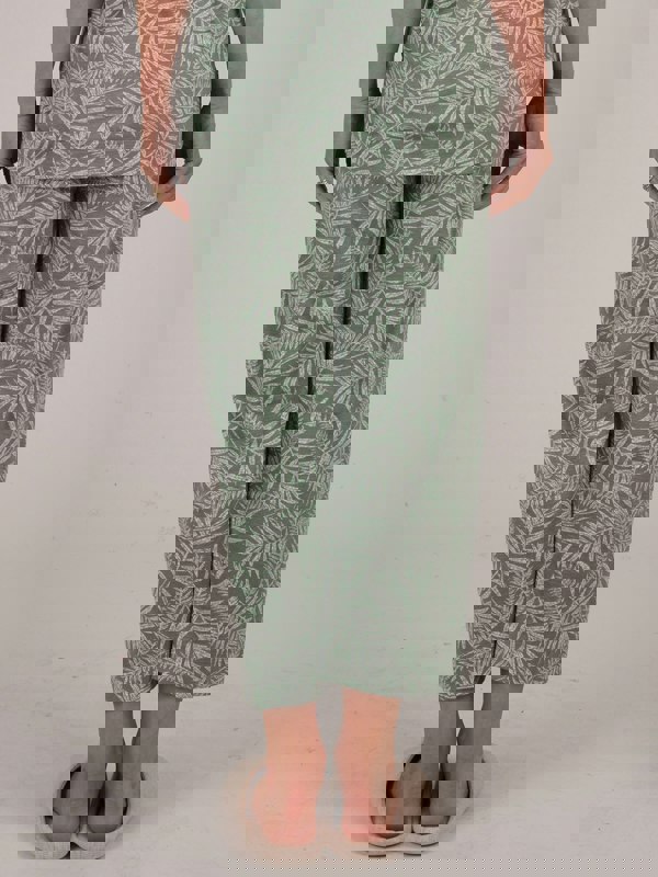 TIGI-Wear Fern Ivory Leaf Pyjama Trouser