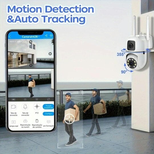Havendro Outdoor Security IP Camera 1080P Dual Lens Cameras Auto Tracking
