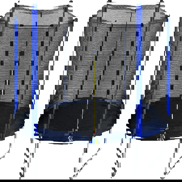 2440mm Kids 8ft Trampoline, Enclosure Net, Ladder & Anchors 50KG Max Garden Jump