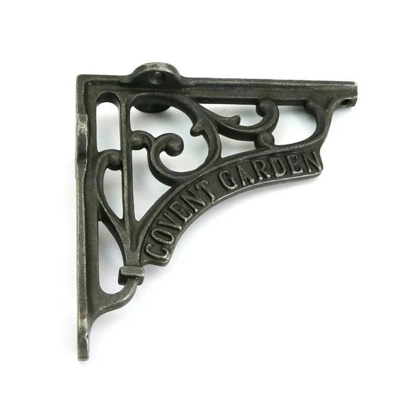 Pair of Antique Cast Iron 'Covent Garden' Victorian Style Shelf Brackets 