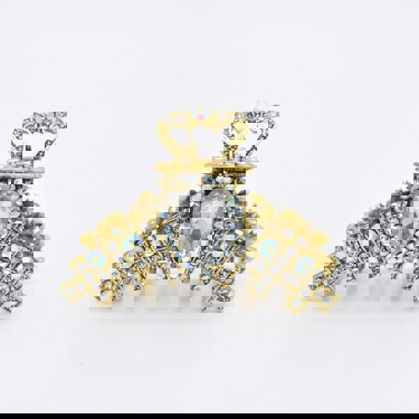 gold hair clamp with diamante