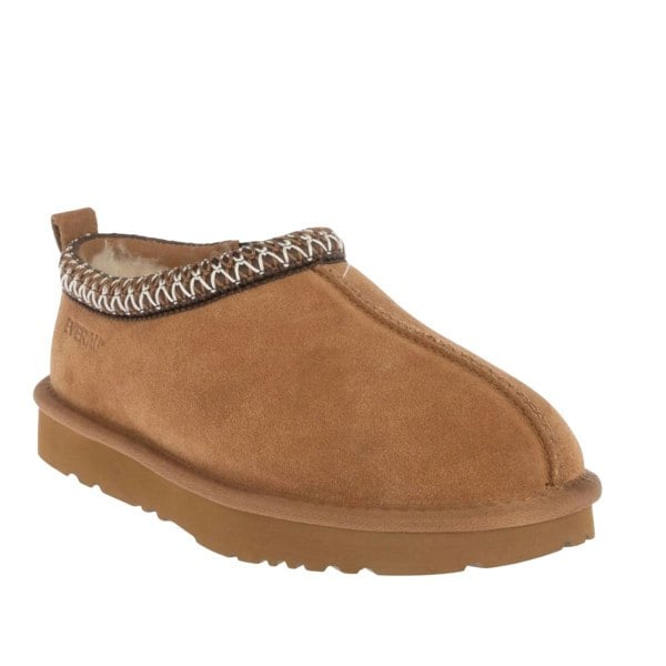 EverAu Womens/Ladies Wigeon Cow Suede Slippers - Chestnut
