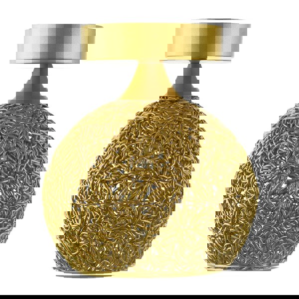 Modern Satin Gold Ceiling Light Fitting with Twisting Metal Shade Image 3