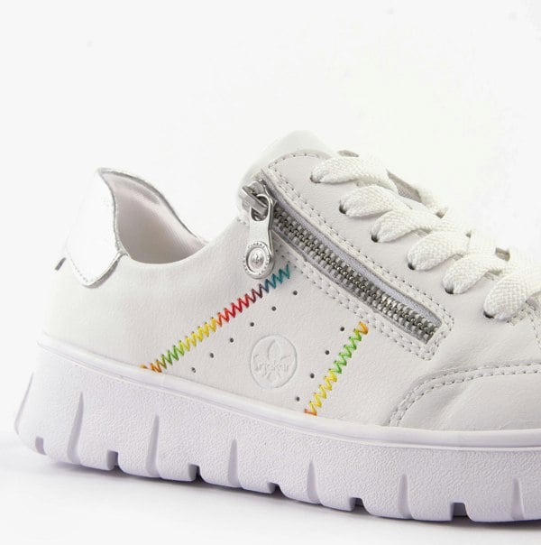 Rieker Womens Low Trainers - White (N1313-80)