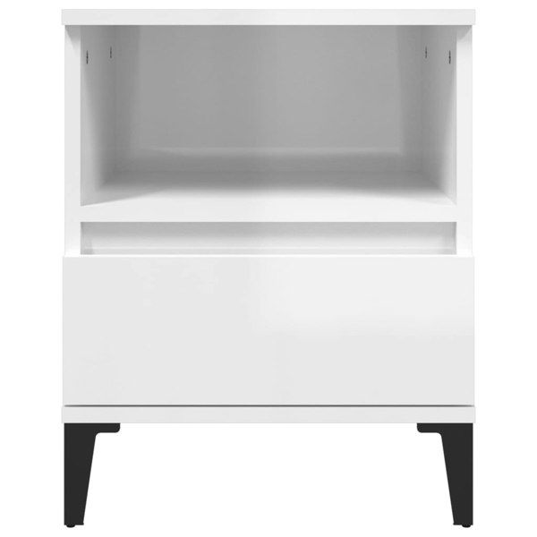 Berkfield Bedside Cabinets 2 pcs High Gloss White 40x35x50 cm