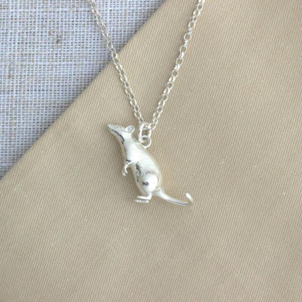 Rat Silver Necklace - Personalised - MYLEE London