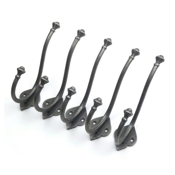 Antique Cast Iron Inglemire Coat Hook - Pack of 5 Hooks