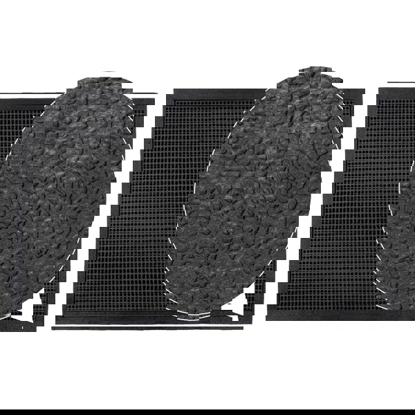 JVL Orion Scraper Rubber Pin Doormat, 45x75cm