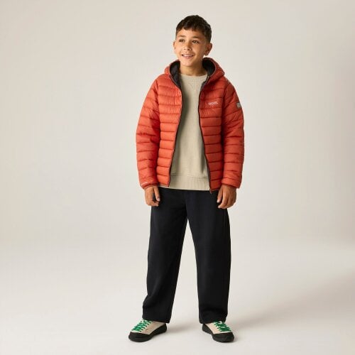 Regatta Kids Marizion Hooded Padded Jacket - Rooibos Tea/Black