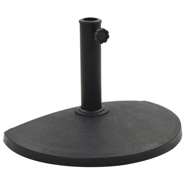 Berkfield Parasol Base Half Round Polyresin 9 kg Black