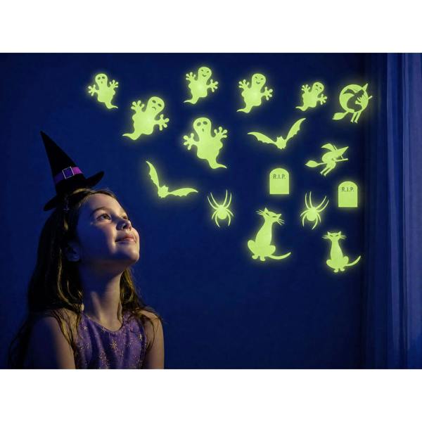 4M Glow in the Dark Halloween Decorations | Wall Stickers for Kids' Bedroom