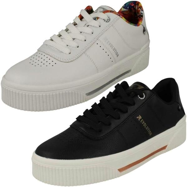 Rieker Ladies Revolution By Rieker Lace Up Platform Trainers W0702