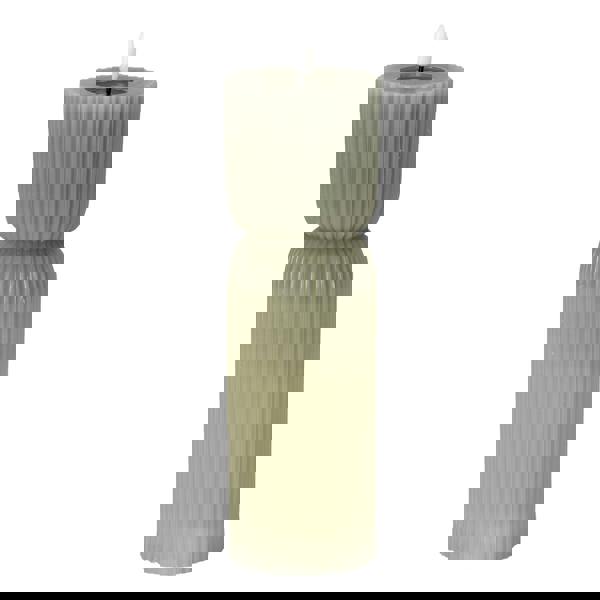 Hill Interiors Luxe Collection Carved Table Lamp - Grey - 