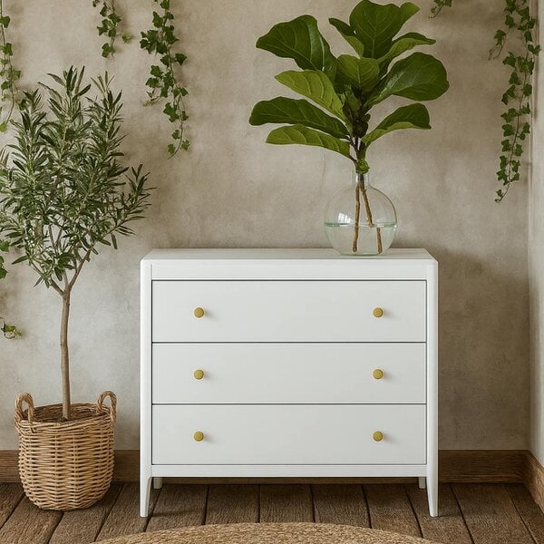 Wyld Haus Itacare White Wood Grain 3 Drawer Chest