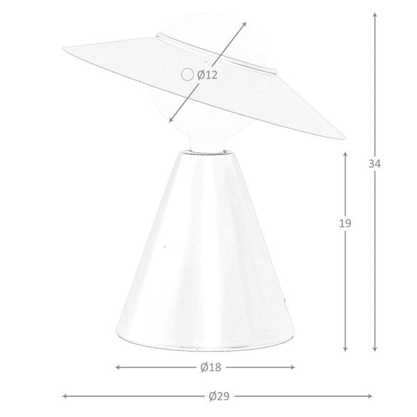 Angel Cerdá Table lamp in white glass and black steel 8089