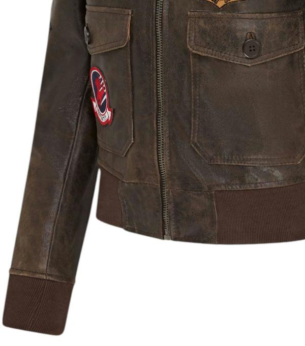 Infinity Leather Women's A2 Top Gun Leather Bomber Jacket-Sunbury
