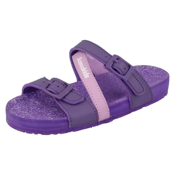Spot On Girls Samoa Flat Buckle Mule Sandal