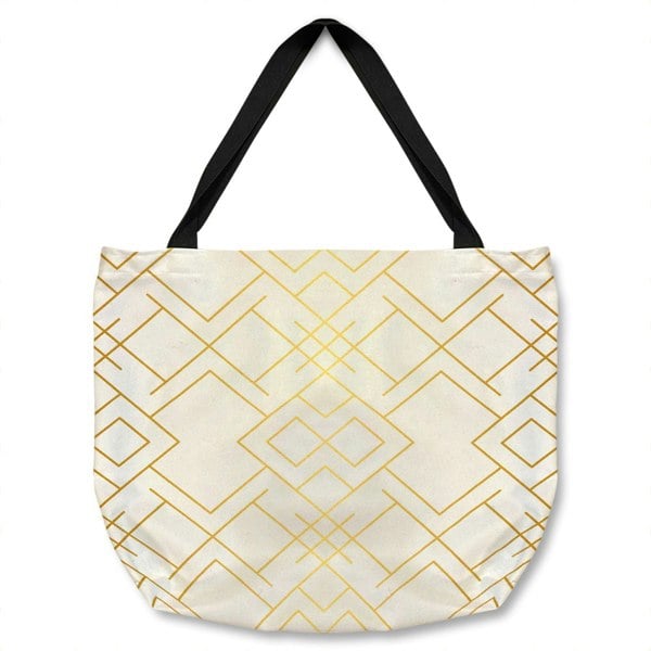 Benjamin Tate Design Golden Geo Pattern Tote bag