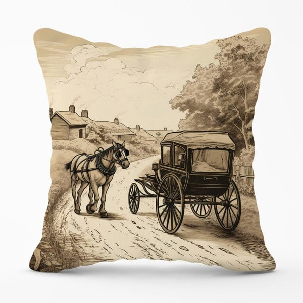 Warren Reed A Horse And His Cart Cushions