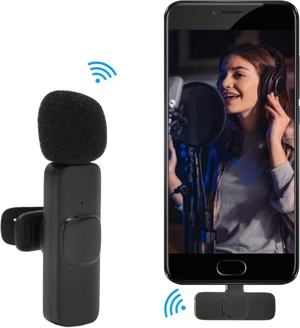 Dragodirect Portable Wireless Lavalier Microphone Duo – 2.4GHz Mini Clip-On Mics for Video & Interview