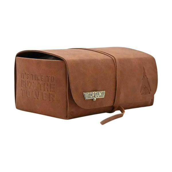 Widdop & Co Top Gun PU Leather Wash Bag Tan