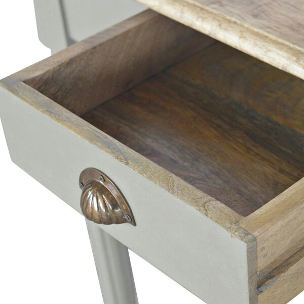 Wyld Haus Monteriggioni Grey Hand Painted Writing Desk with Drawer