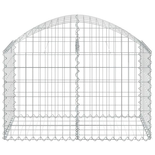 Berkfield Arched Gabion Basket 100x50x60/80 cm Galvanised Iron
