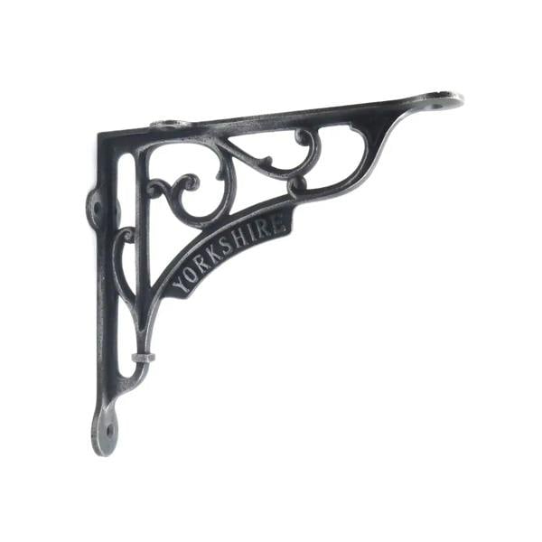 Pair of Antique Cast Iron Victorian Style 'Yorkshire' Shelf Brackets 
